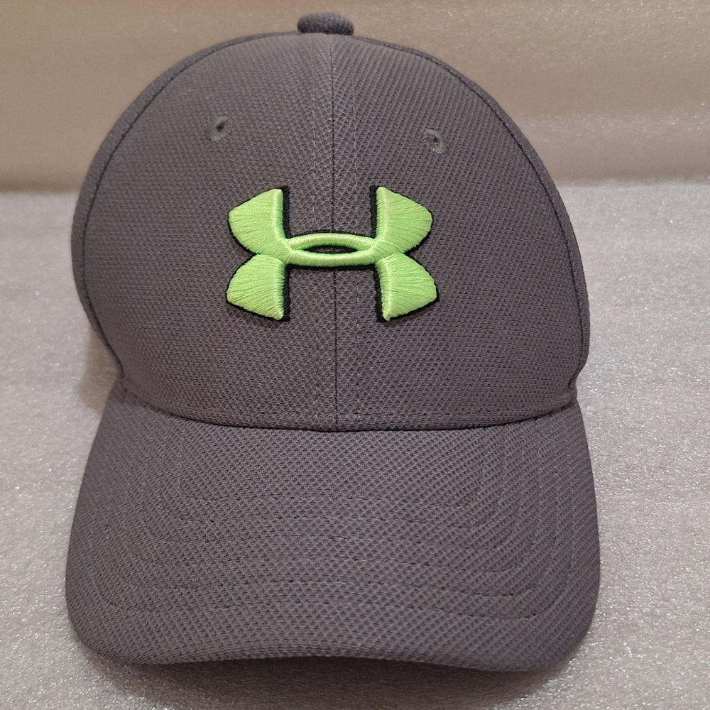 🏷 2/$12 Kids Under Armour Gray Cap with Neon Green Logo